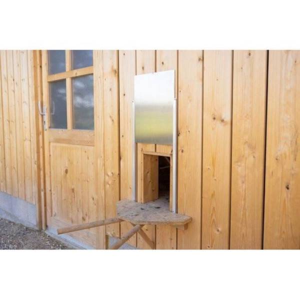 Porte coulissante pour poulailler - KERBL - Alu - 30 x 40 cm - Taille M - Glissieres incluses - Image 2
