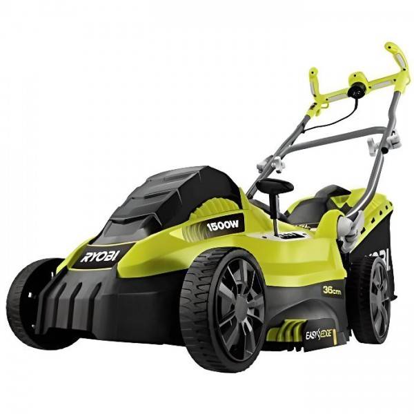 Tondeuse a Gazon électrique RYOBI RLM15E36H - 1500W 36cm de coupe - 5 réglages de hauteur de coupe + Mulching