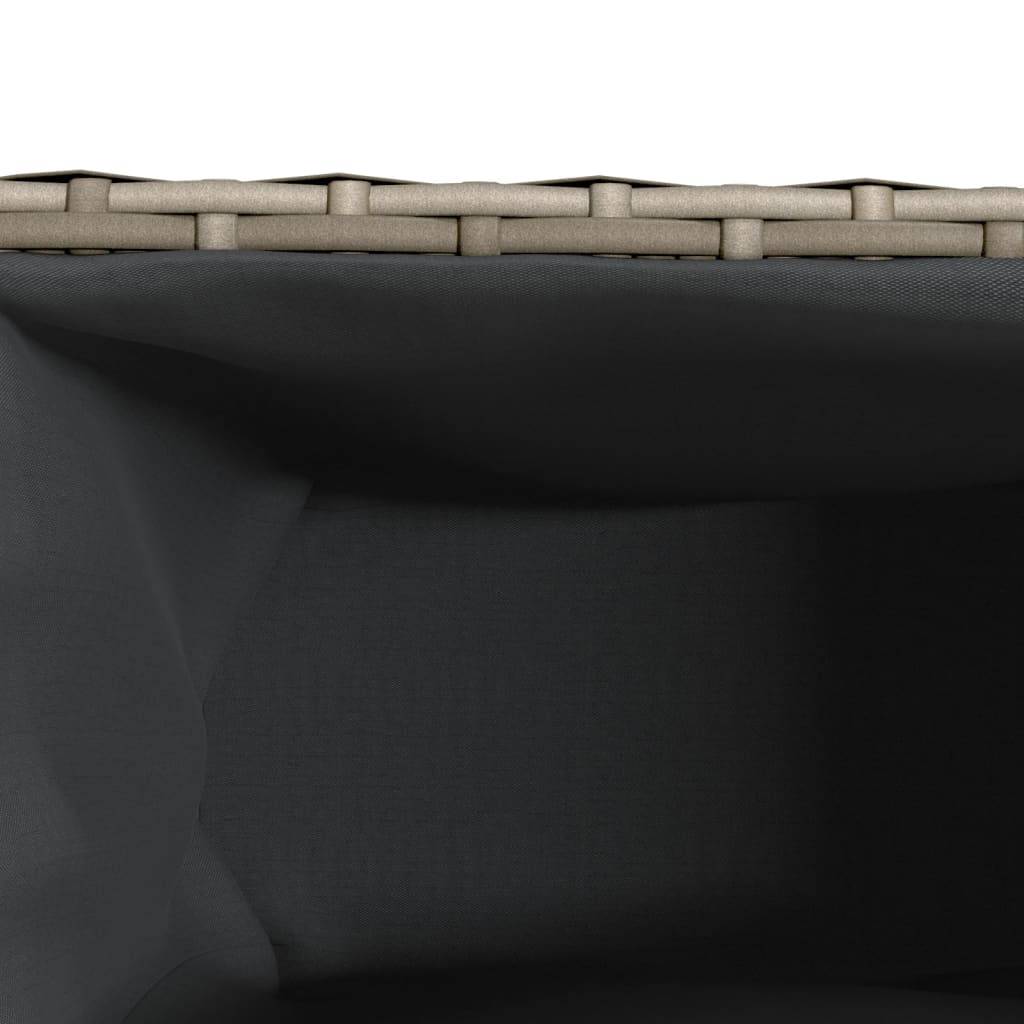 ComfortXL - Jardinière rectangulaire Résine Tressée 3 Pots pour Plantes d'extérieur 105x30x32 cm Gris - ComfortXL Outdoor Living - Image 9