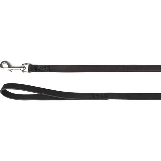 Laisse 130 cm x 16 mm RONDO cousu noir pour chien