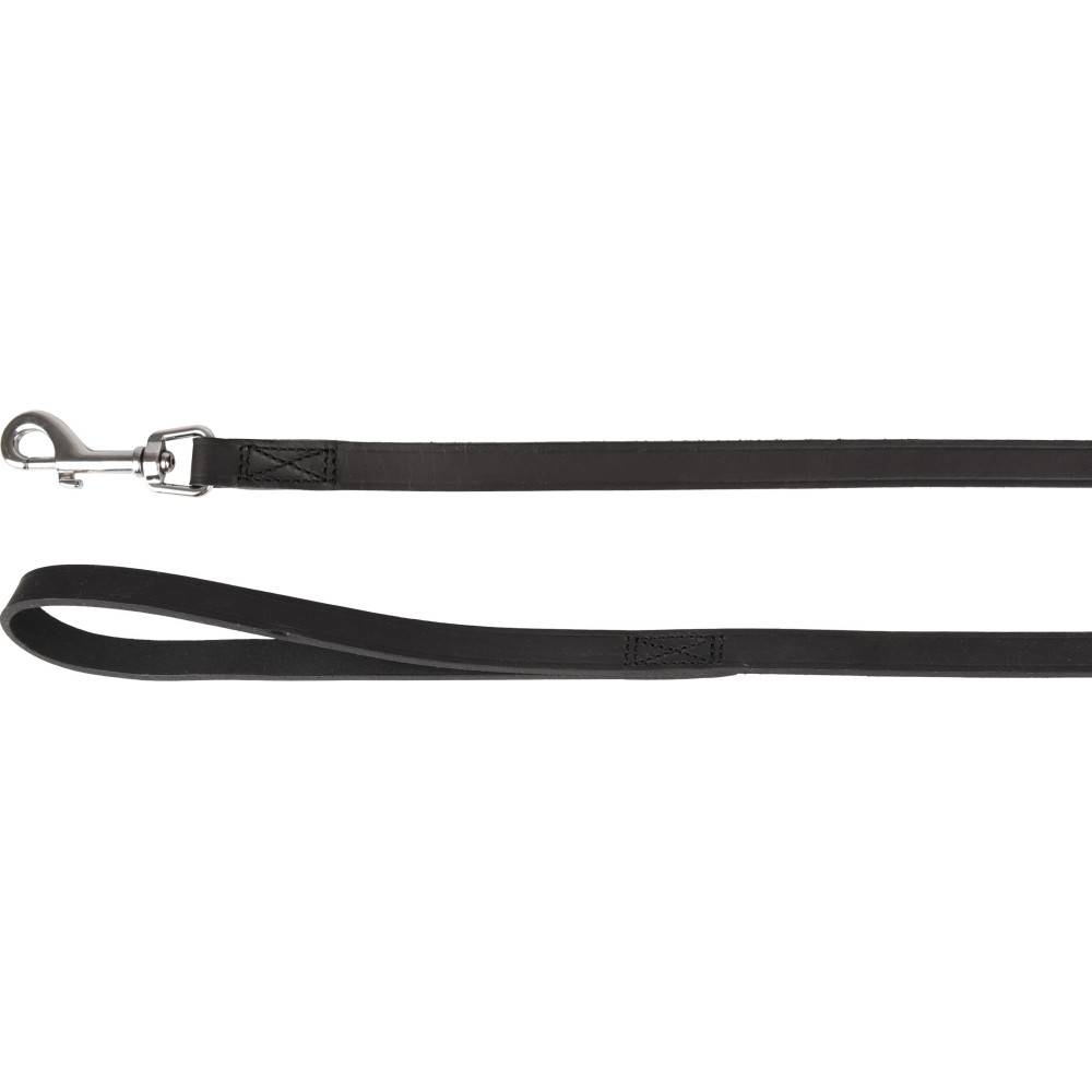 Laisse 130 cm x 16 mm RONDO cousu noir  pour chien