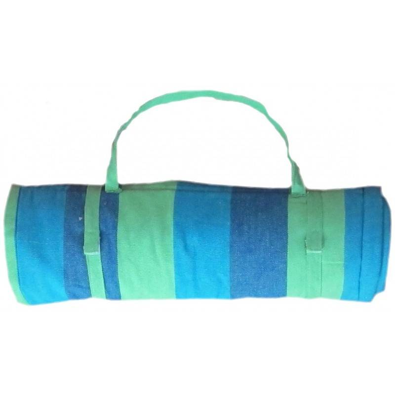 Hamac Detente - Matelas de plage rayé bleu et vert - Hamac Detente - Imagen 1