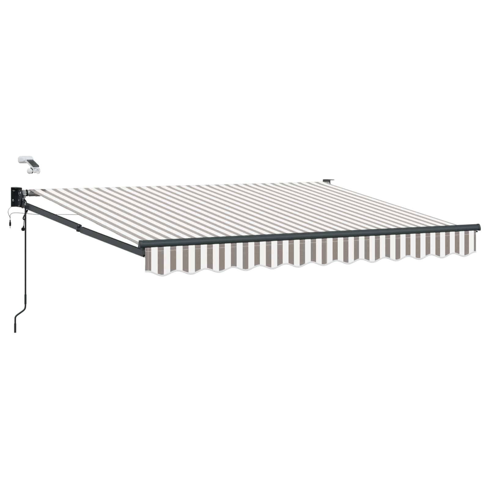 ComfortXL - Store banne électrique polyester alu pour jardin protection soleil gris clair - ComfortXL Outdoor Living - Image 2
