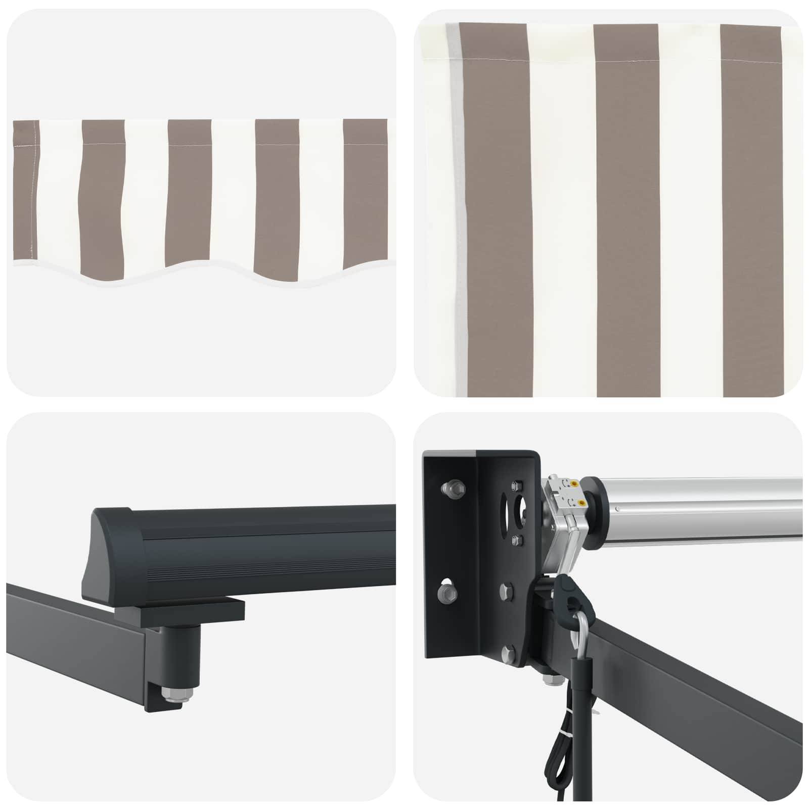 ComfortXL - Store banne électrique polyester alu pour jardin protection soleil gris clair - ComfortXL Outdoor Living - Image 6