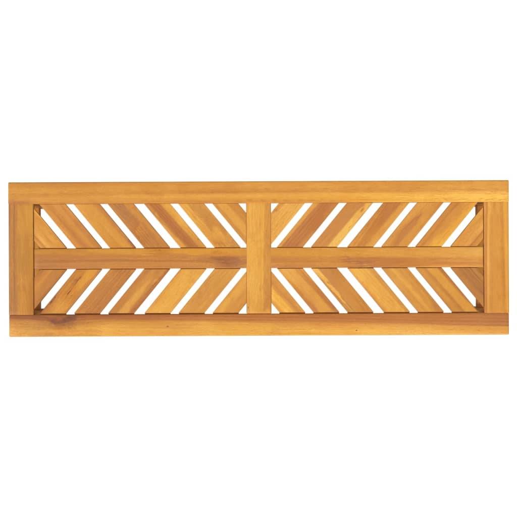 Helloshop26 - Banc de jardin meuble de patio d'extérieur terrasse 110 x 35 x 45 cm bois massif d'acacia - Imagen 4
