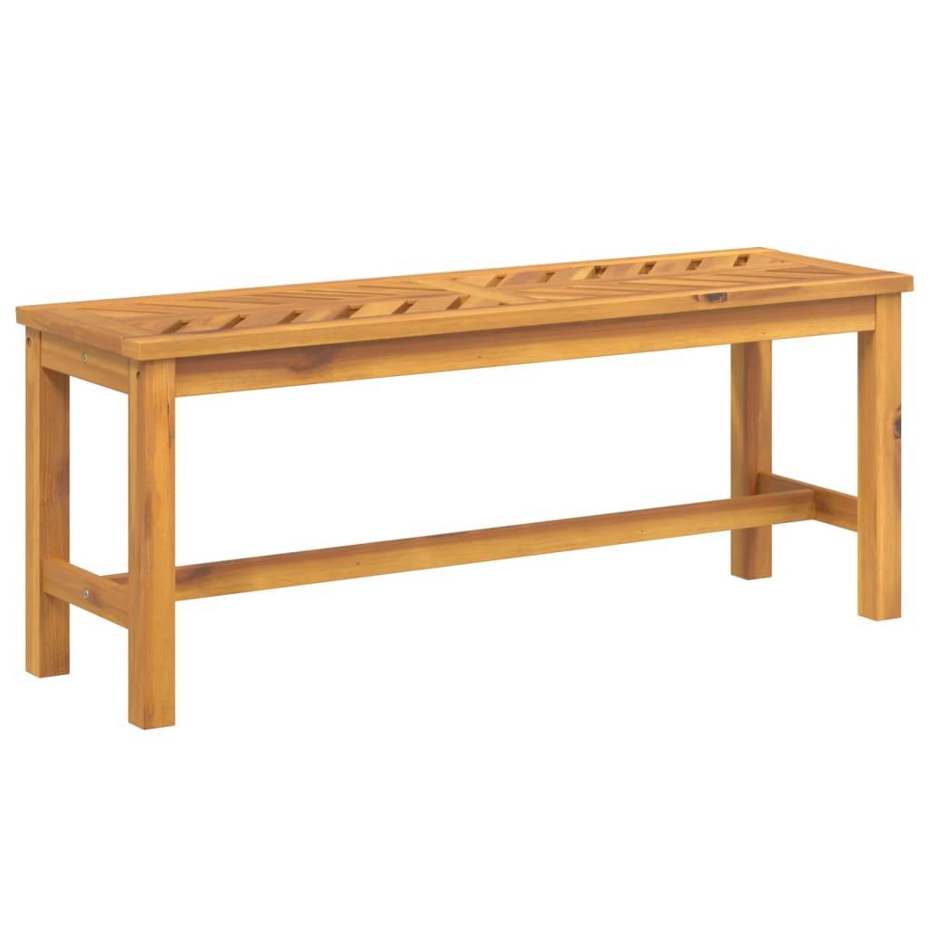 Helloshop26 - Banc de jardin meuble de patio d'extérieur terrasse 110 x 35 x 45 cm bois massif d'acacia - Imagen 1