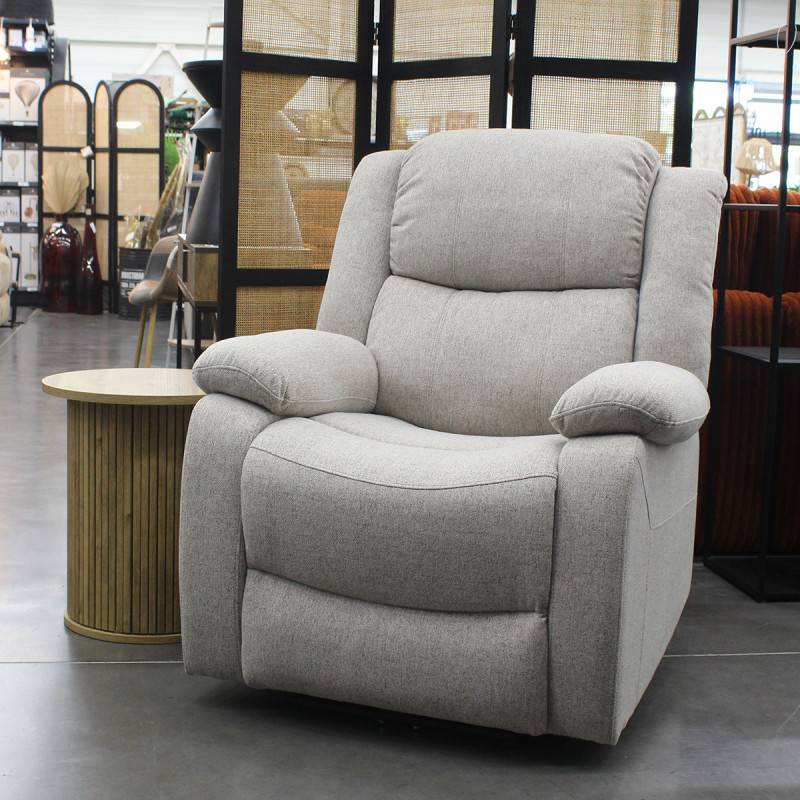 Fauteuil relax électrique inclinable beige David - Image 2
