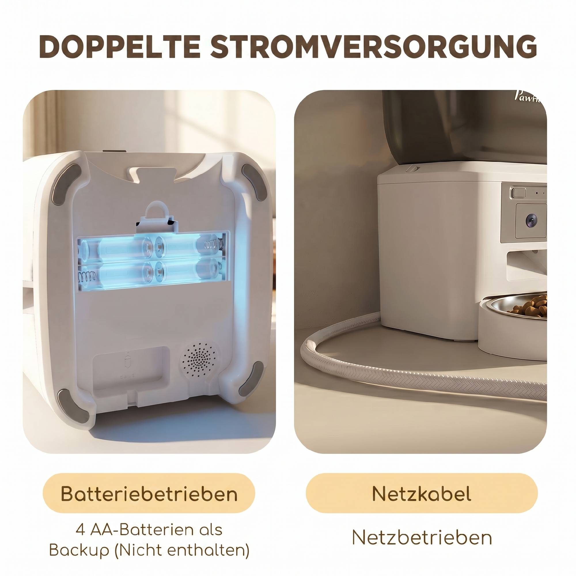 ComfortXL - Distributeur automatique 4 L ABS inox blanc pour chat avec caméra Wi-Fi audio bidirectionnel et contrôle à distance - Image 6
