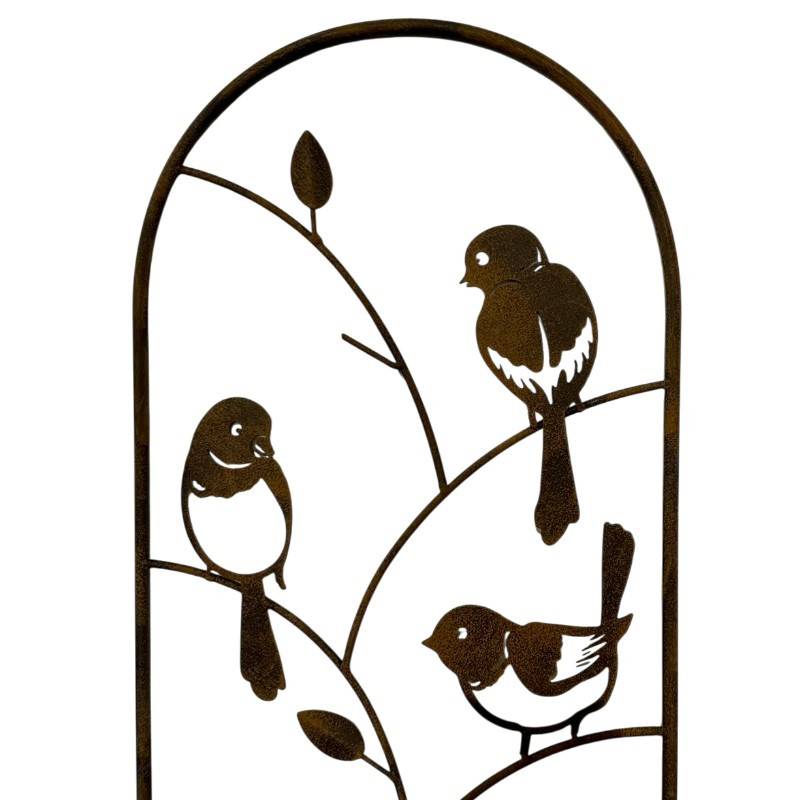 La Grande Prairie - Treillage oiseaux fer marron 1x25x88cm - Image 3