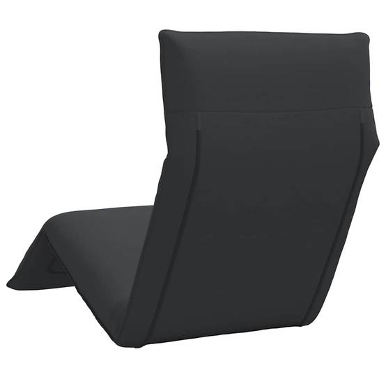 Chaise Longue Sol Pliante Tissu Oxford Plage Jardin Inclinable 5 Positions Noir - ComfortXL Outdoor Living - Image 6