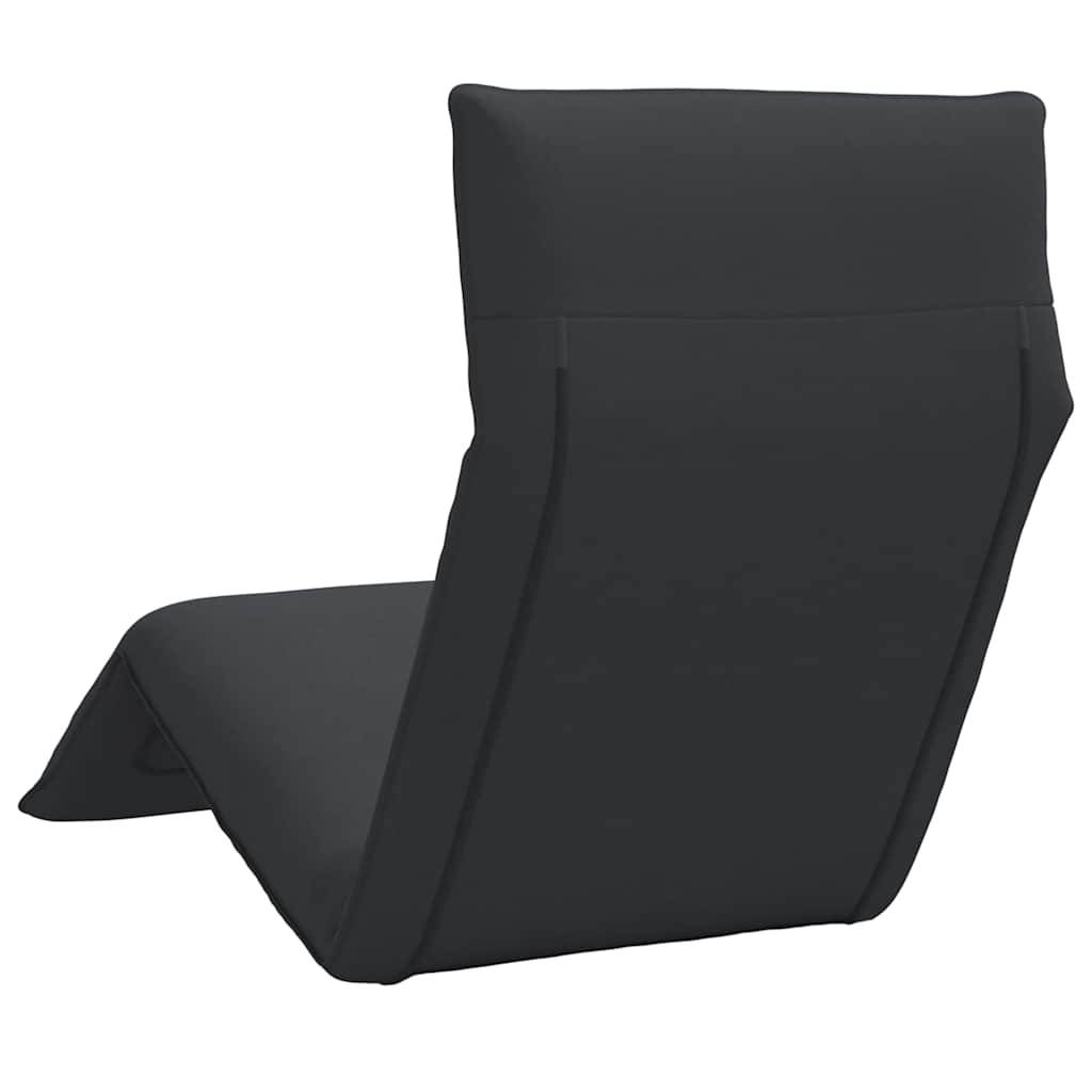 Chaise Longue Sol Pliante Tissu Oxford Plage Jardin Inclinable 5 Positions Noir - ComfortXL Outdoor Living - Image 6