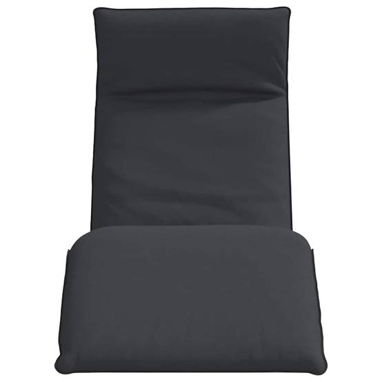 Chaise Longue Sol Pliante Tissu Oxford Plage Jardin Inclinable 5 Positions Noir - ComfortXL Outdoor Living - Image 4