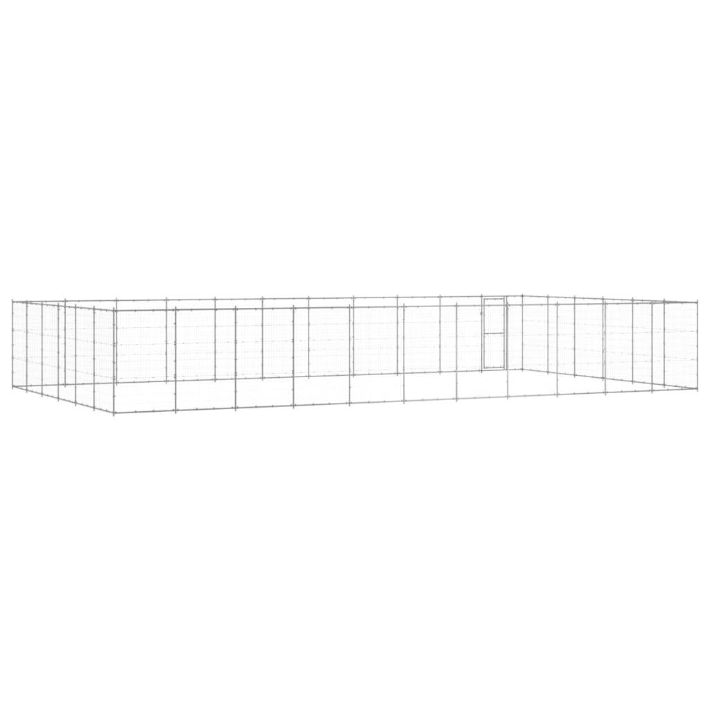 Vidaxl - Chenil extérieur Acier galvanisé 79,86 m² vidaXL 3082332 - Imagen 5