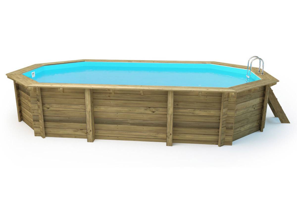 Piscine Bois " Sao Paulo " - 6.57 X 4.07 X 1.20 M - Bâche à Bulles  180 µ - Bâche Hiver  280 G/m² - -habitat Et Jardin - Imagen 3
