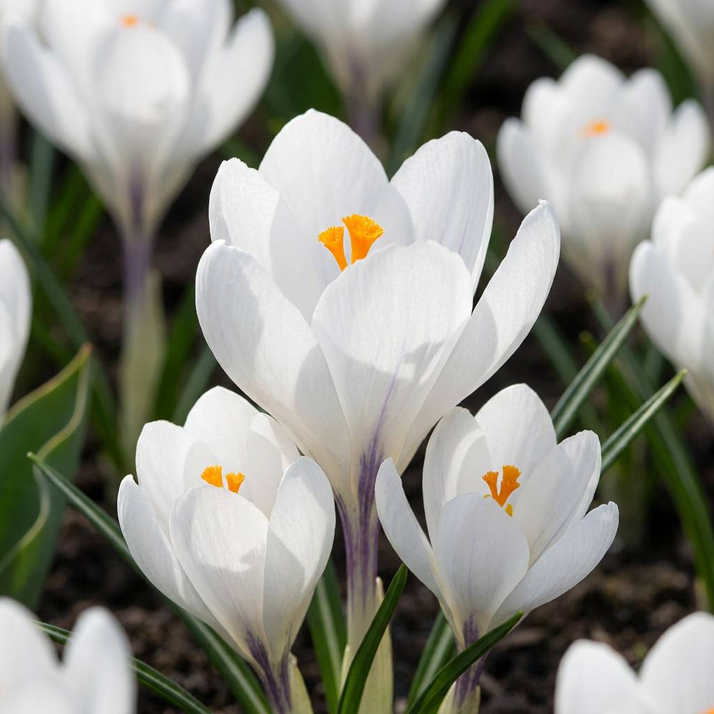 La Green Touch - Crocus blanc à grandes fleurs - 120 bulbes - Image 1