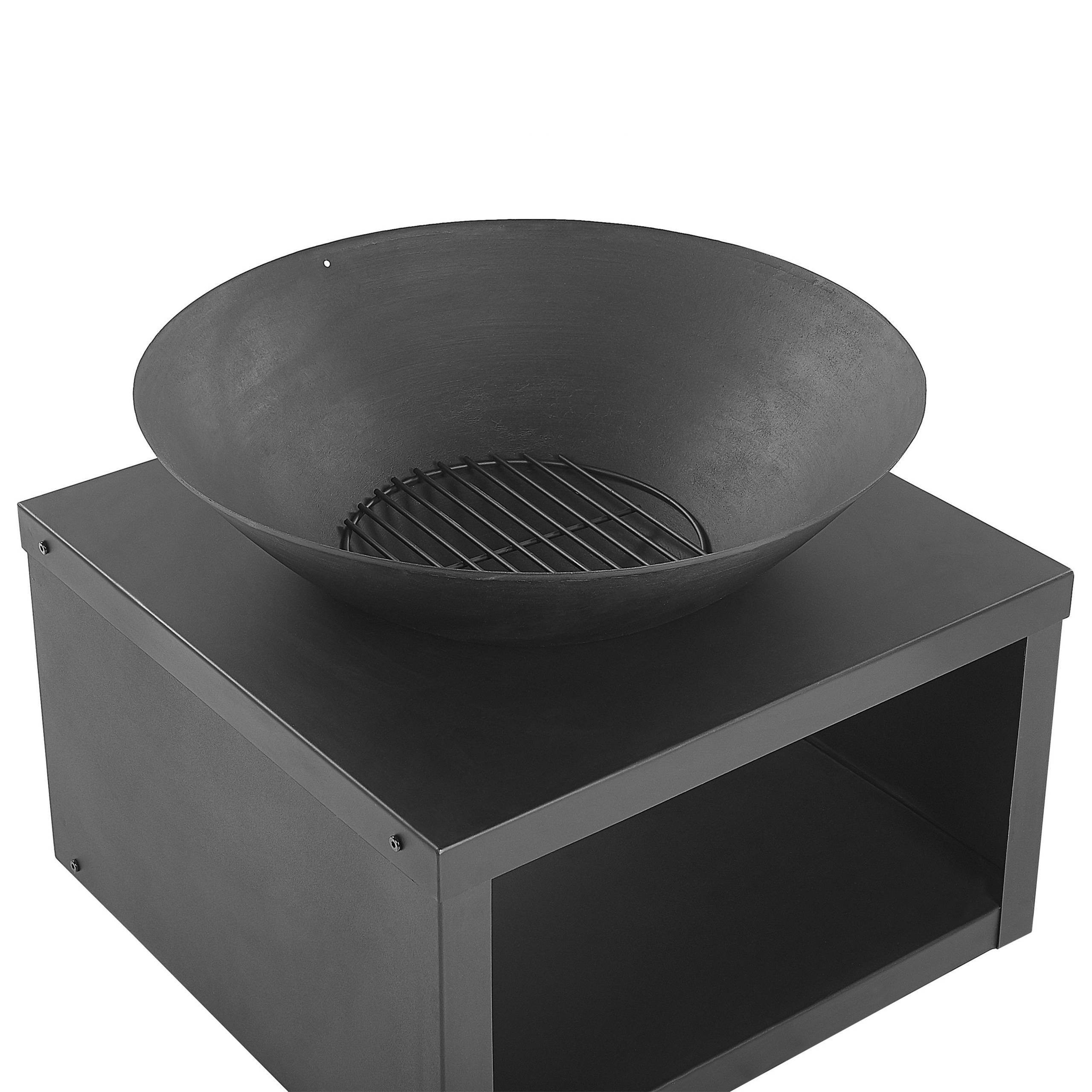 Beliani - Braséro en bois Acier Noir TANARA - Beliani - Imagen 6