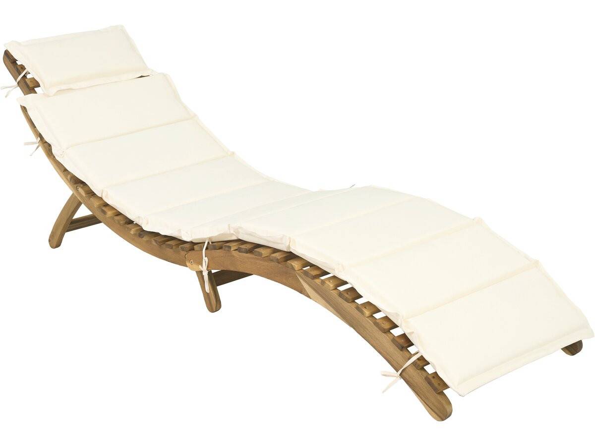 Habitat Et Jardin - Bain De Soleil En Bois Avec Coussins Inclus "jakarta" - Beige -habitat Et Jardin - Image 1
