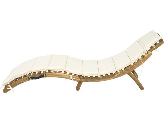 Bain De Soleil En Bois Avec Coussins Inclus "jakarta" - Beige -habitat Et Jardin - Image 4