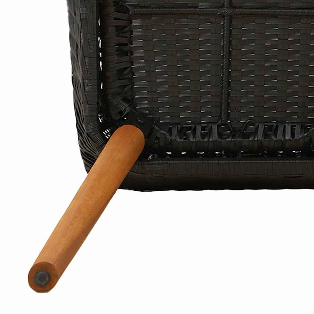 Ensemble Table et Chaises de Jardin 5 Pièces en Polyrotin pour 4 Personnes Noir – ComfortXL Outdoor Living - Image 9