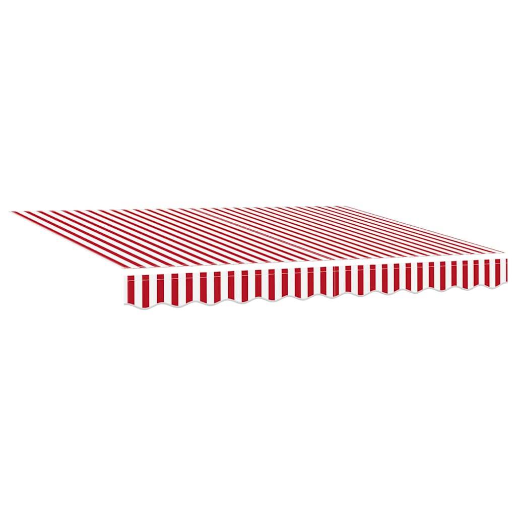 Store Extérieur Motorisé Armature Aluminium et Toile Anti-UV pour Façade Rouge et Blanc 350x250 cm – ComfortXL Outdoor Living - Image 4