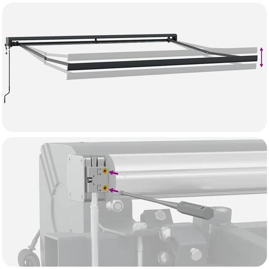 Store Extérieur Motorisé Armature Aluminium et Toile Anti-UV pour Façade Rouge et Blanc 350x250 cm – ComfortXL Outdoor Living - Image 8