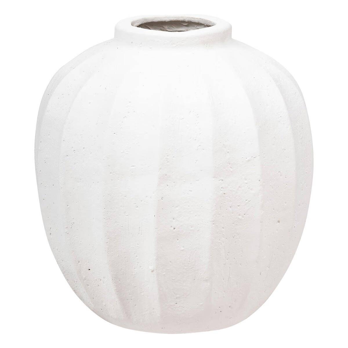Vase Boule en Céramique "Amia" 28cm Blanc - Image 1