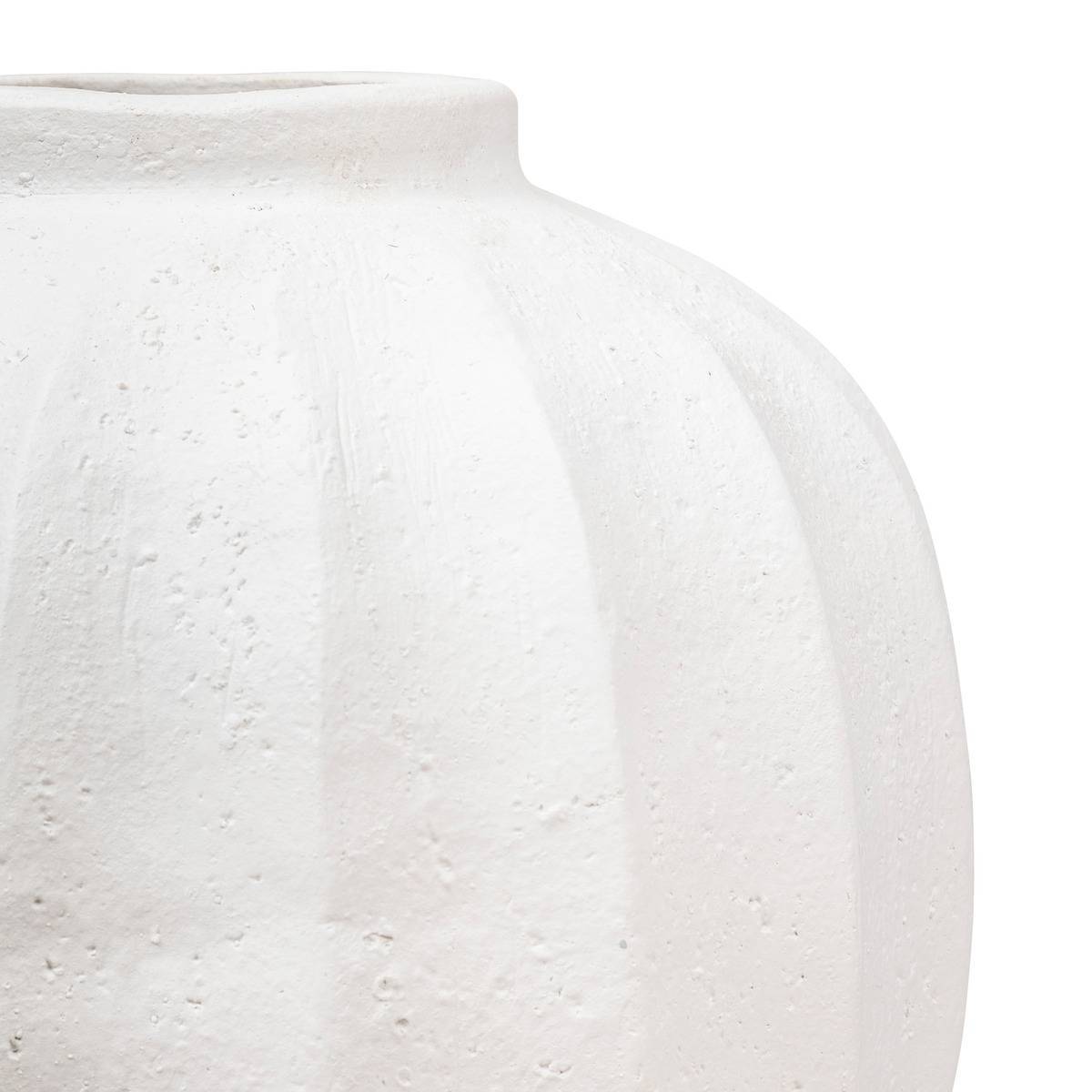 Atmosphera - Vase boule "Amia" céramique blanc H28cm - Atmosphera Créateur d'intérieur - Image 3