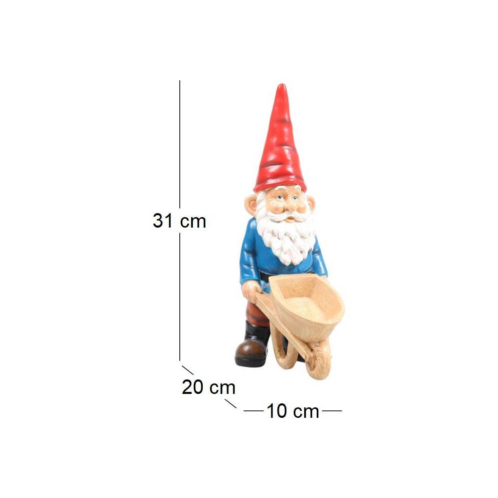 Sid - Gnome de jardin Brouette - Imagen 3