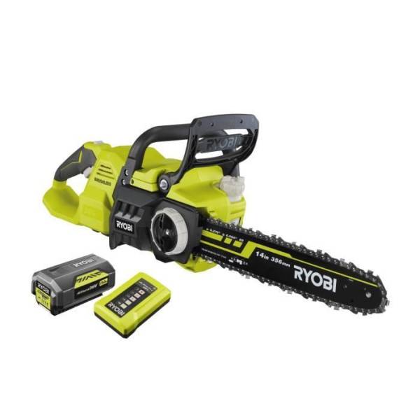 Ryobi - RYOBI - Tronçonneuse 36V MAXPOWER Brushless- guide 35 cm - 21 m/s - tendeur sans outil + batterie 5,0 Ah & chargeur - RY36CSX35 - Image 1
