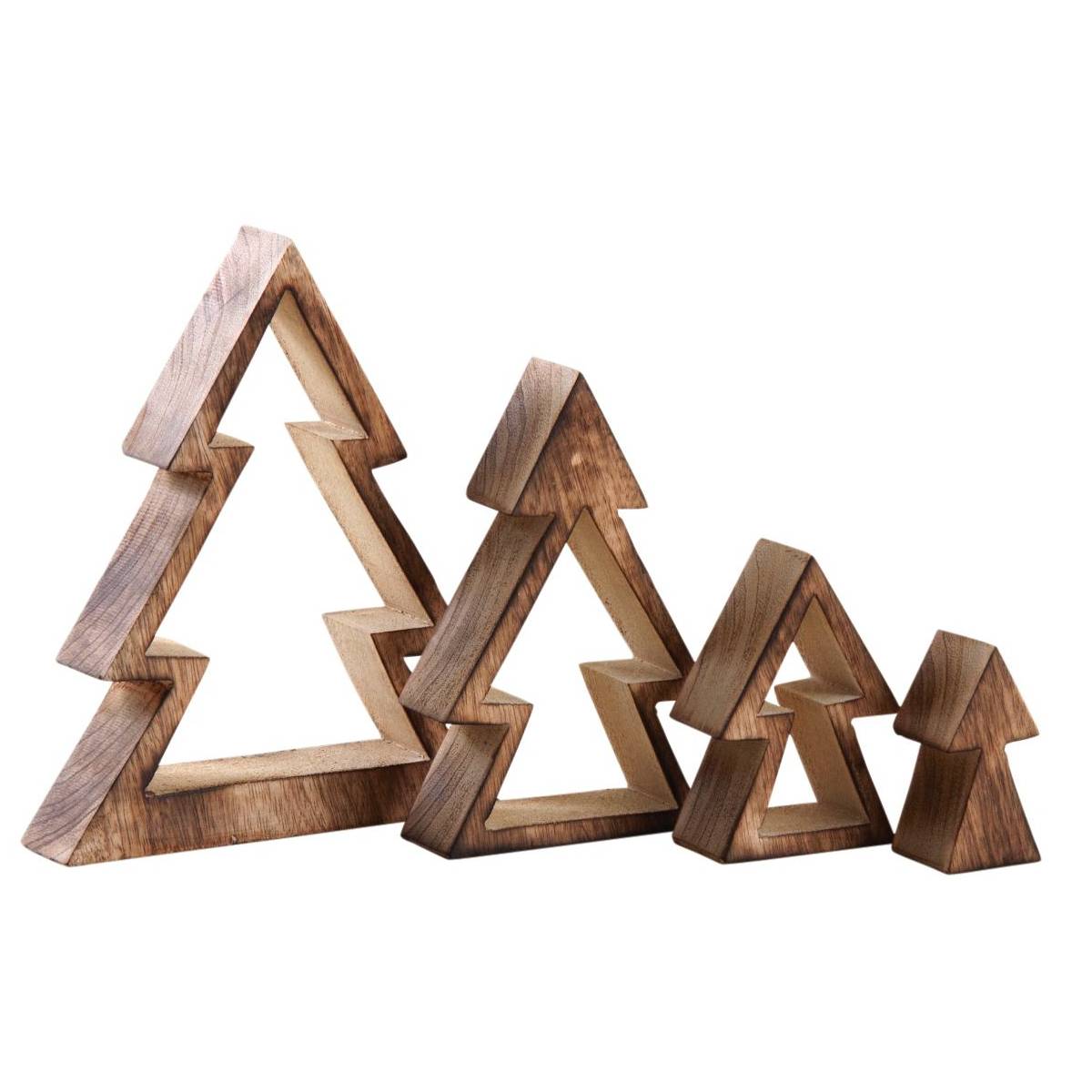 Aubry Gaspard - Sapin gigogne en bois (Lot de 4) - Imagen 1
