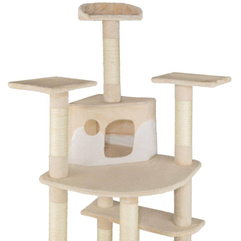 Arbre à Chat 201 cm beige/blanc - Image 3