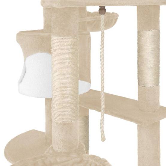Arbre à Chat 201 cm beige/blanc - Image 7