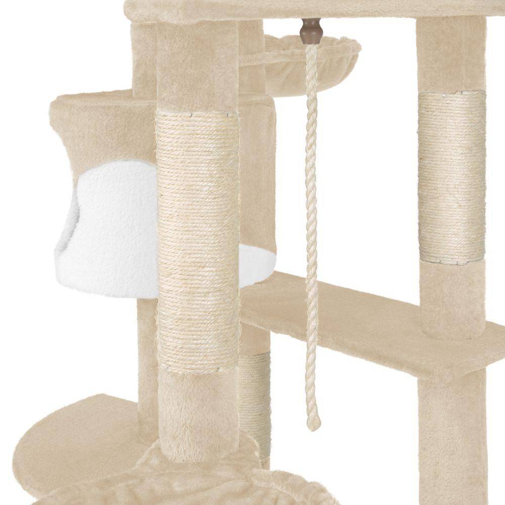 Arbre à Chat 201 cm beige/blanc - Image 7