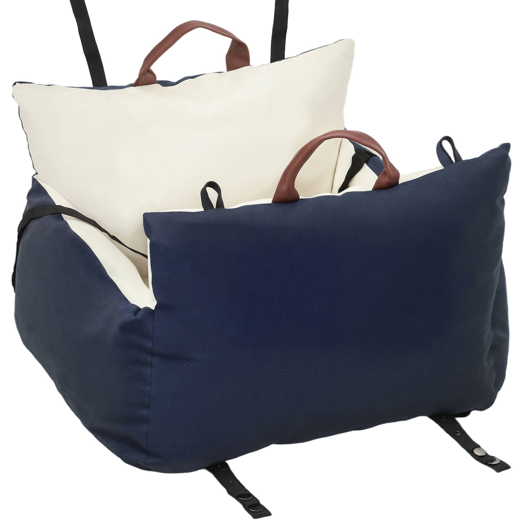 Siège auto pour chien, 2 sangles, housses lavables, pour animaux de moins de 5 kg, bleu - Image 1
