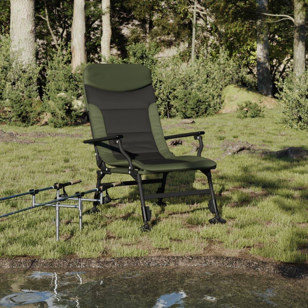Chaise de pêche acier et tissu vert 58 x 75 x 104 cm - PANGIVO