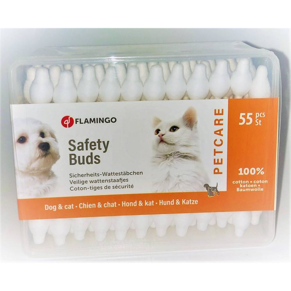Flamingo - Flamingo - Coton tige Petcare sécurité boite de 55 pièces pour chiens et chats. - Imagen 4