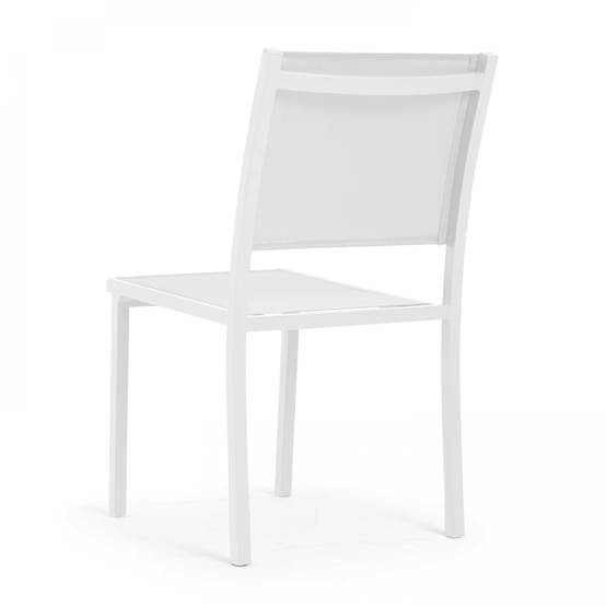 Oviala - Table de terrasse aluminium et pierre, 6 chaises et 2 fauteuils blanc Piedra - Oviala - Image 5