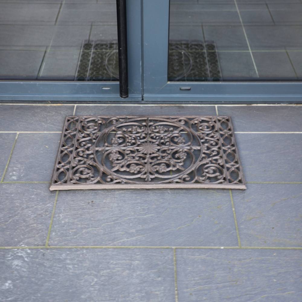 Paillasson tapis extérieur entrée résistant pluie fonte marron 68cm Chemin de campagne - Imagen 2
