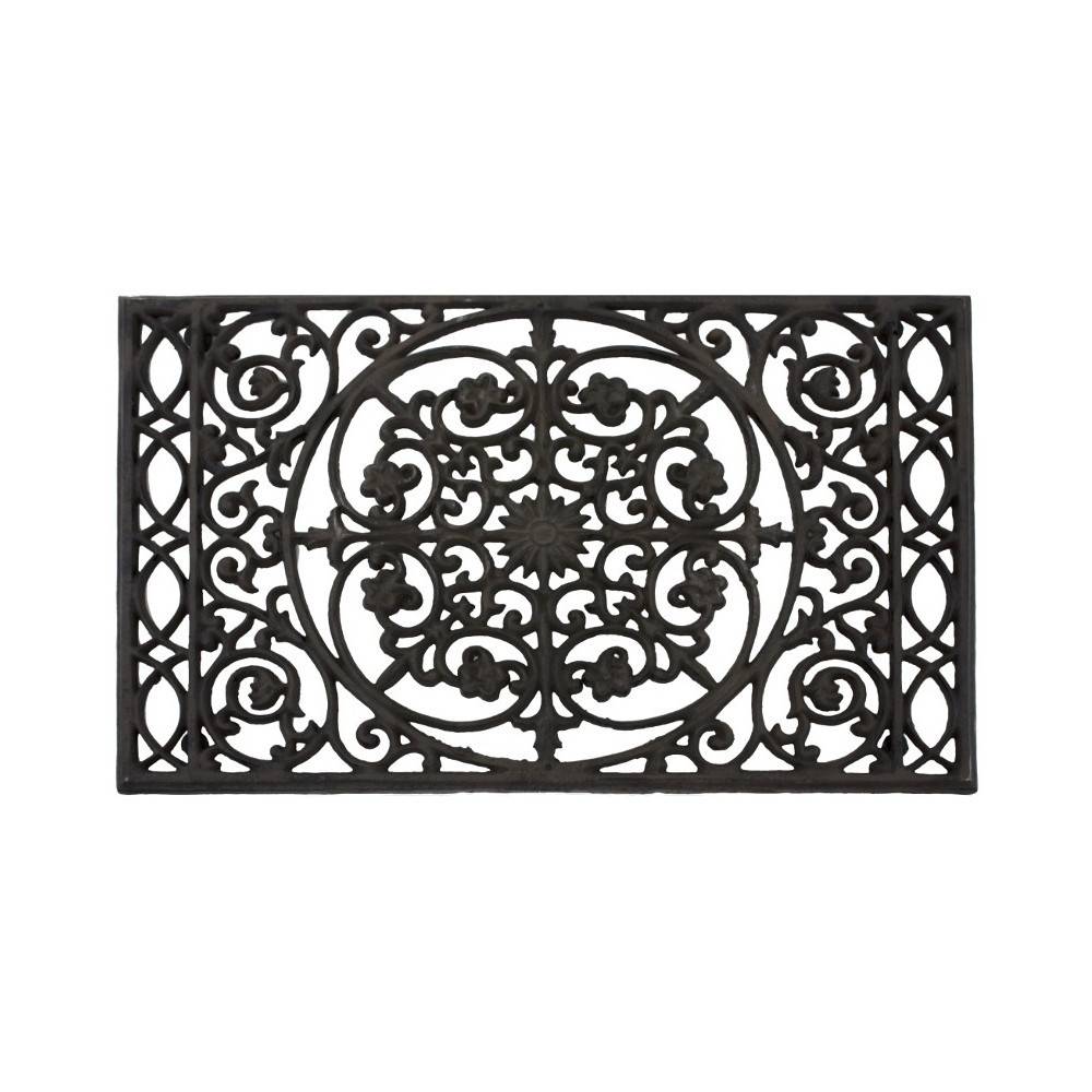 Paillasson tapis extérieur entrée résistant pluie fonte marron 68cm Chemin de campagne - Imagen 1