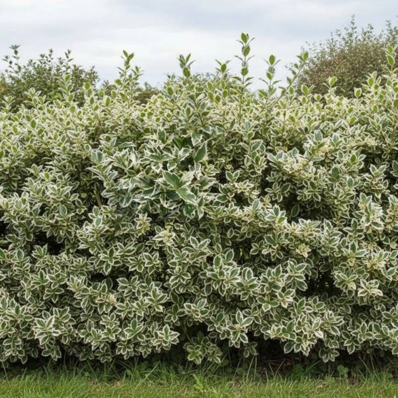 Osmanthe panaché, Osmanthus à fleurs Blanche - feuillage Persistant - Pot de 3L - 20/40 cm-  hauteur à maturité De 2,50 m à 3,00 m - Imagen 4
