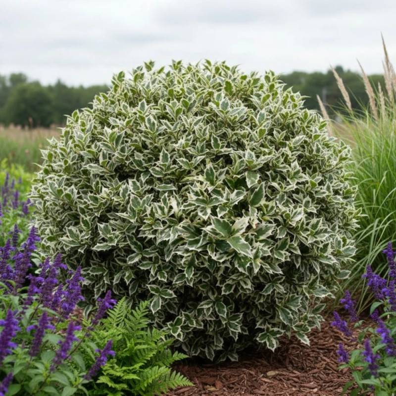 Osmanthe panaché, Osmanthus à fleurs Blanche - feuillage Persistant - Pot de 3L - 20/40 cm-  hauteur à maturité De 2,50 m à 3,00 m - Imagen 3