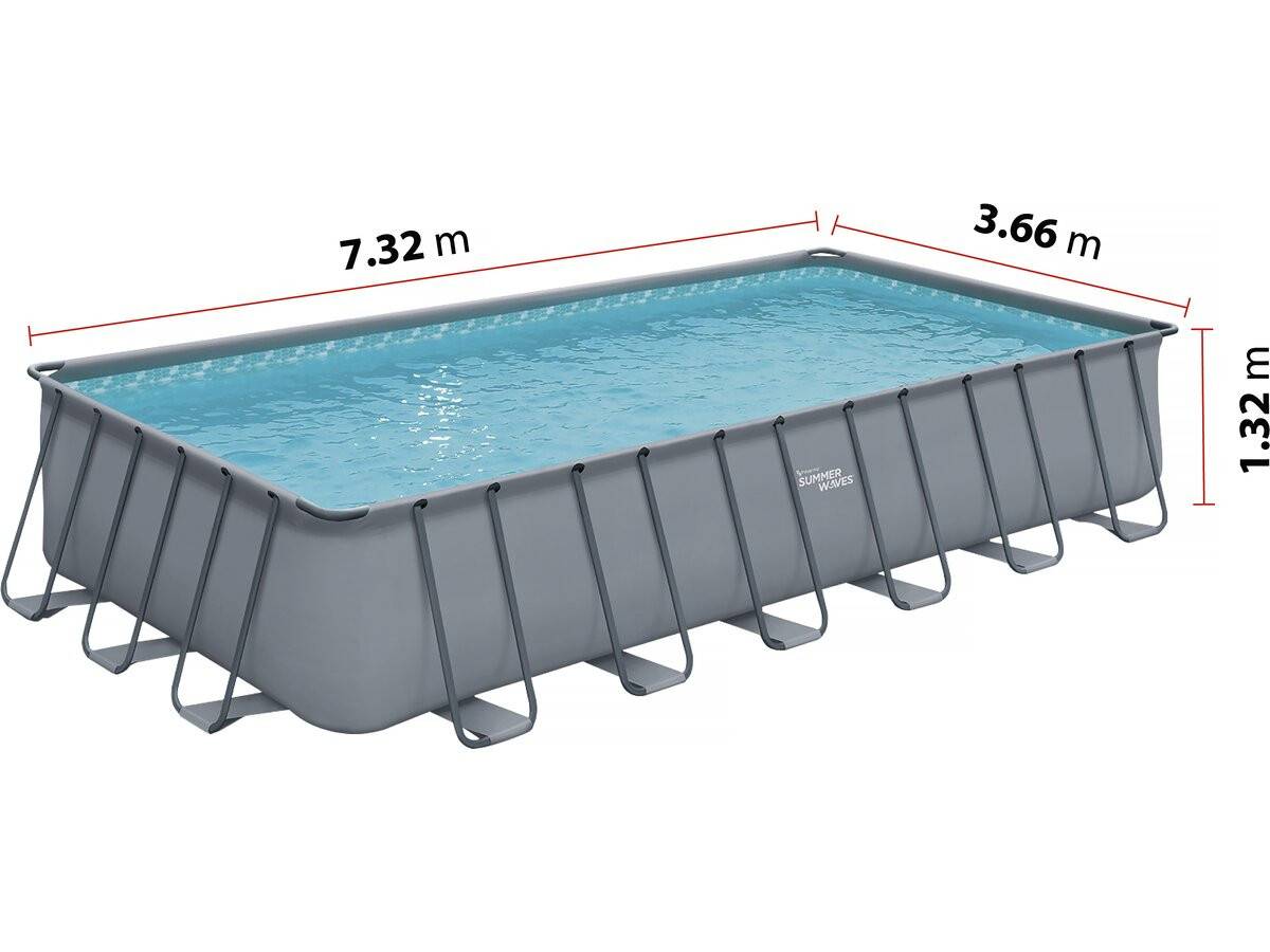 Habitat Et Jardin - Piscine Tubulaire Grise - "ludo 5" - 7.32 X 3.66 X 1.32 M - Sans Filtration -habitat Et Jardin - Imagen 3