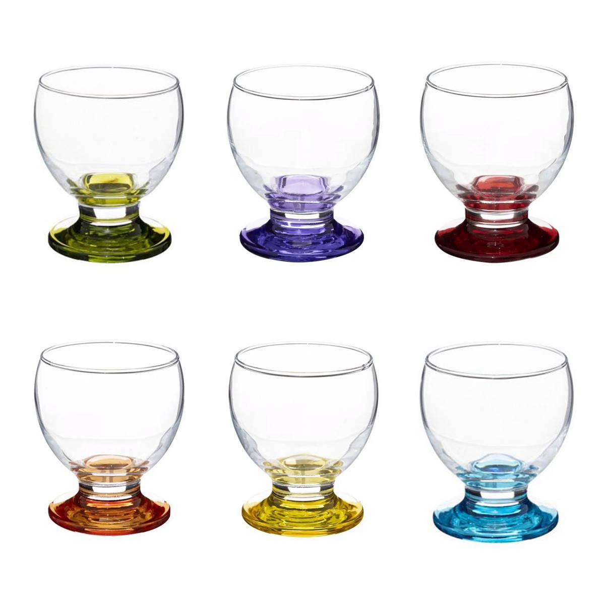 Lot de 6 Verres à Vin "Tino" 28cl Multicolore - Image 1