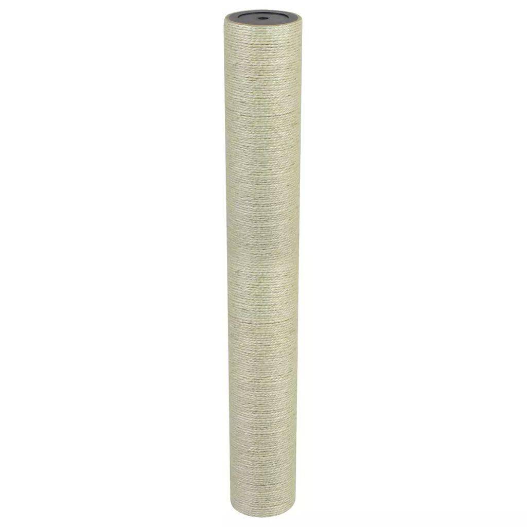 Arbre à chat griffoir grattoir niche jouet animaux peluché 8 x 60 cm 8 mm beige - Image 1