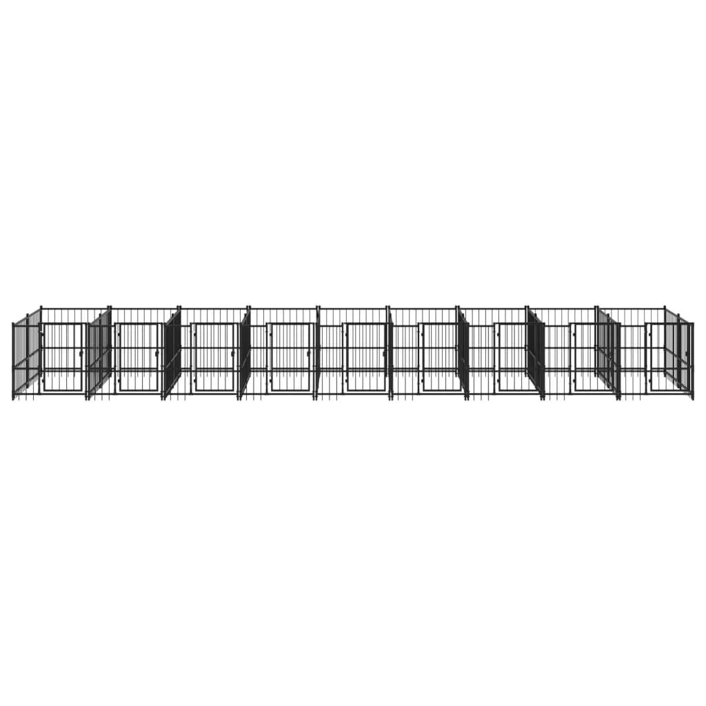 Vidaxl - Chenil d'extérieur pour chiens Acier 16,89 m² vidaXL 3124586 - Imagen 6