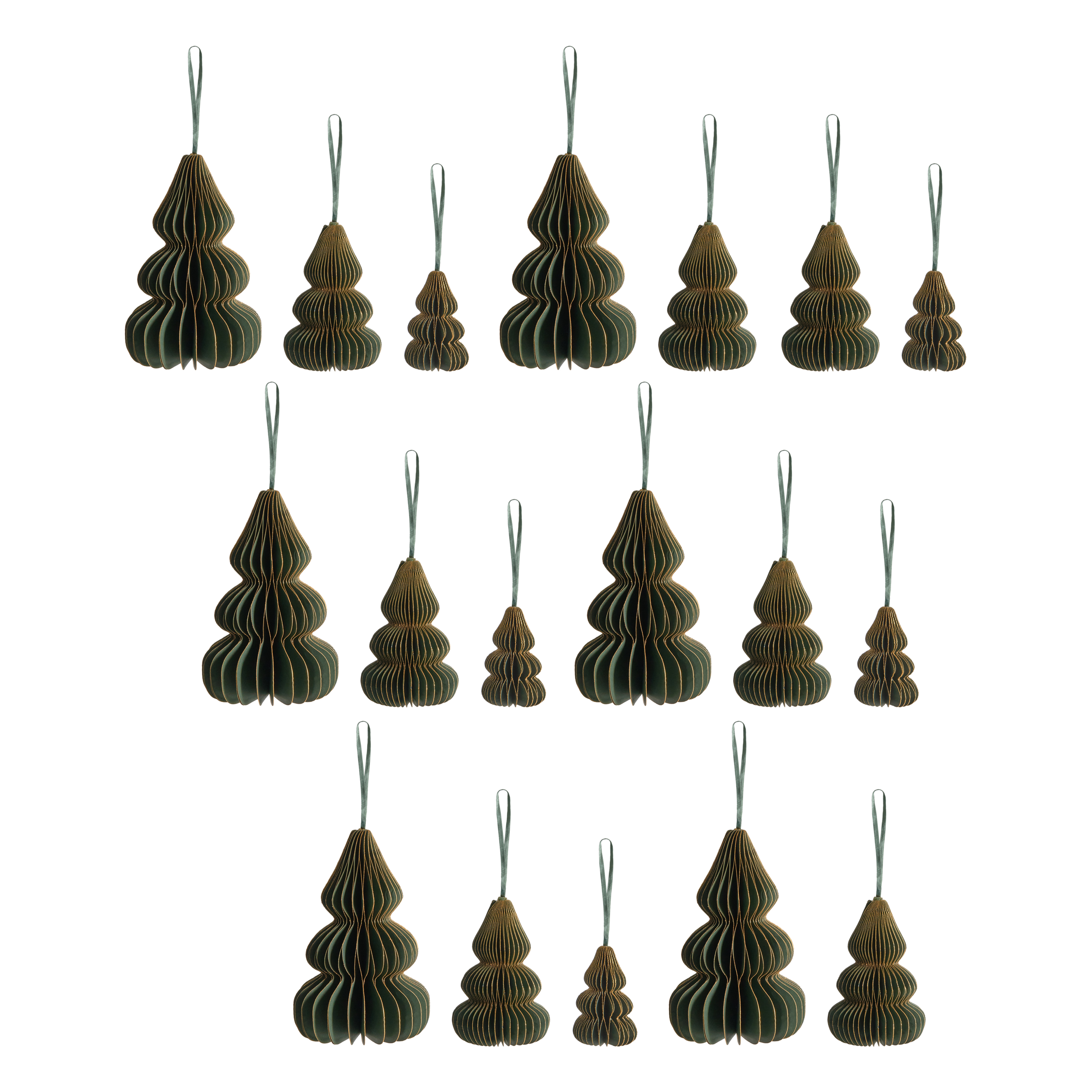 Beliani - Boules de Noël Papier Vert ORKLA - 10x10x15- Beliani - Image 2