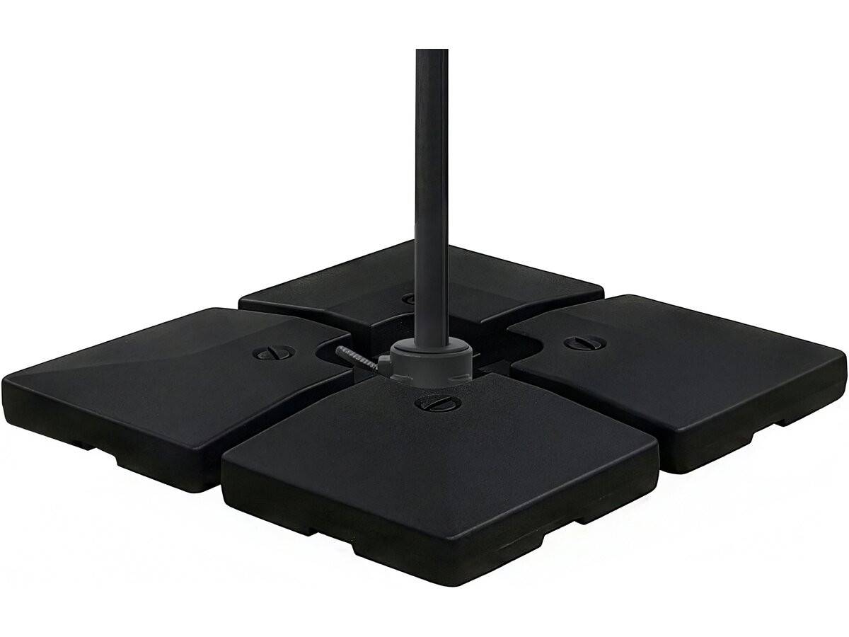 Habitat Et Jardin - 4 Dalles à Lester Pour Gros Parasol Déporté - 4 X 3 - 104 Kg - Noir -habitat Et Jardin - Image 4