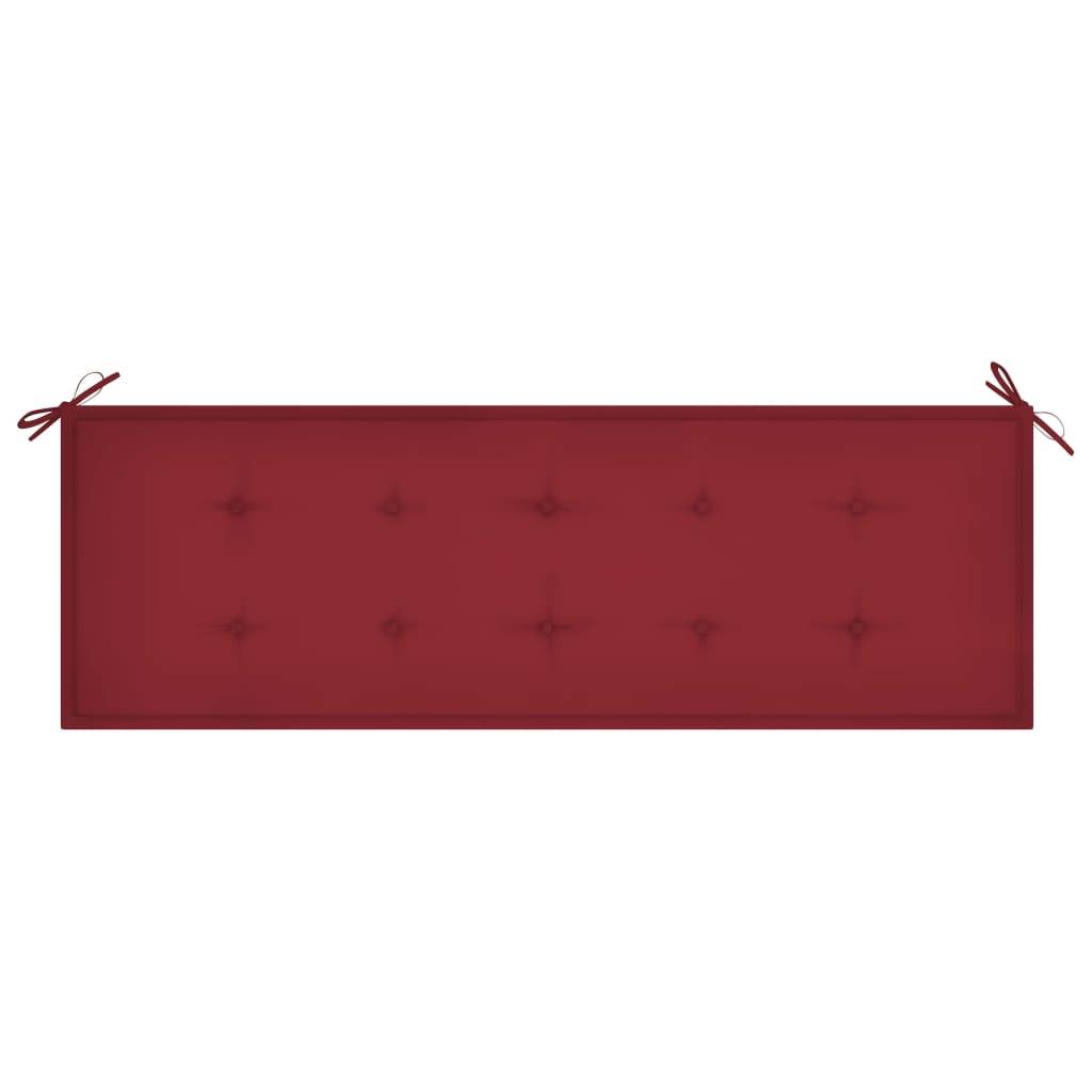 Helloshop26 - Banc de jardin meuble de patio d'extérieur terrasse avec coussin 157 cm bois d'acacia massif - Imagen 6