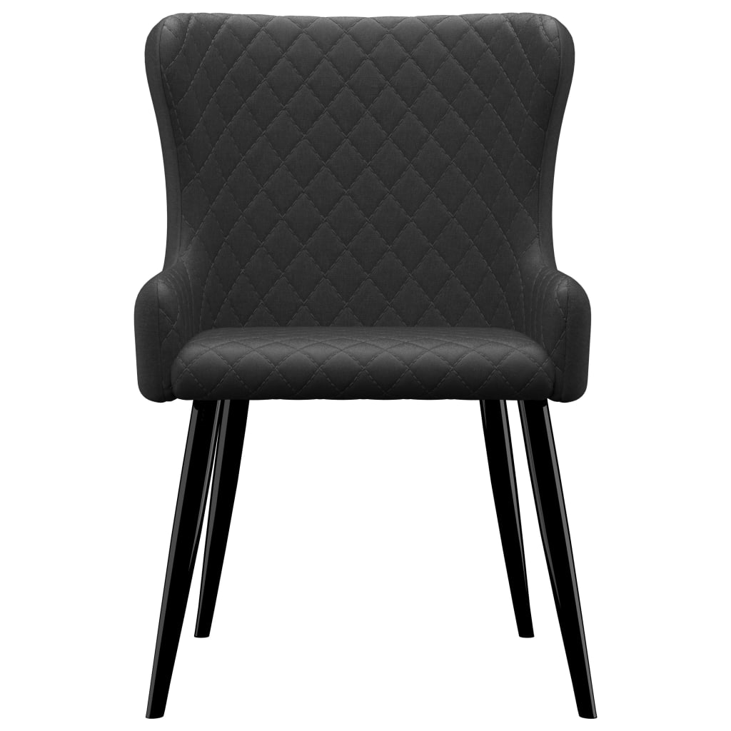 Vidaxl - Chaises à manger lot de 2 noir tissu - vidaXL - Imagen 3