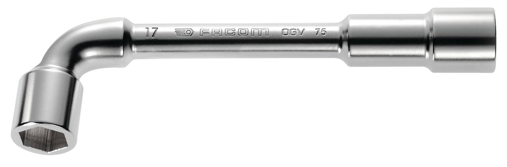 Clé à pipe débouchée forgée 6x6 pans 6mm L.102mm - FACOM - 75.6 - Image 1
